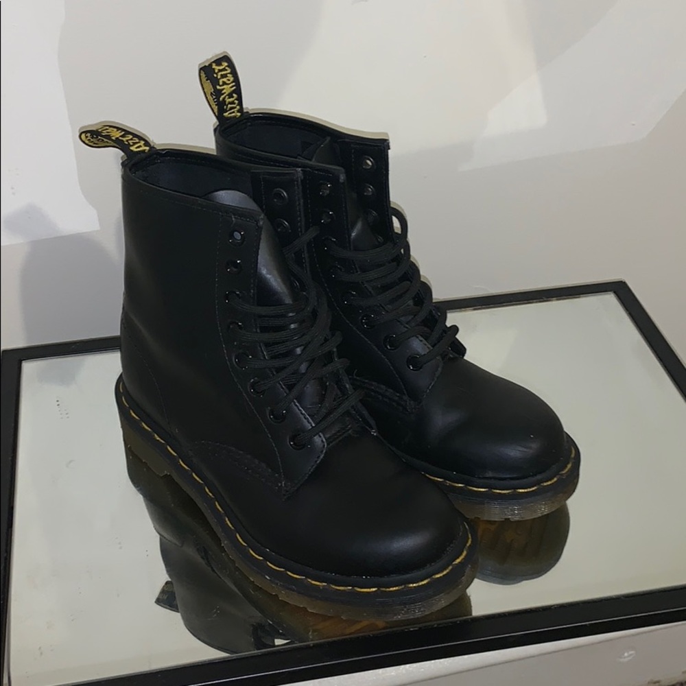 Matte Black Dr. Martens Boots